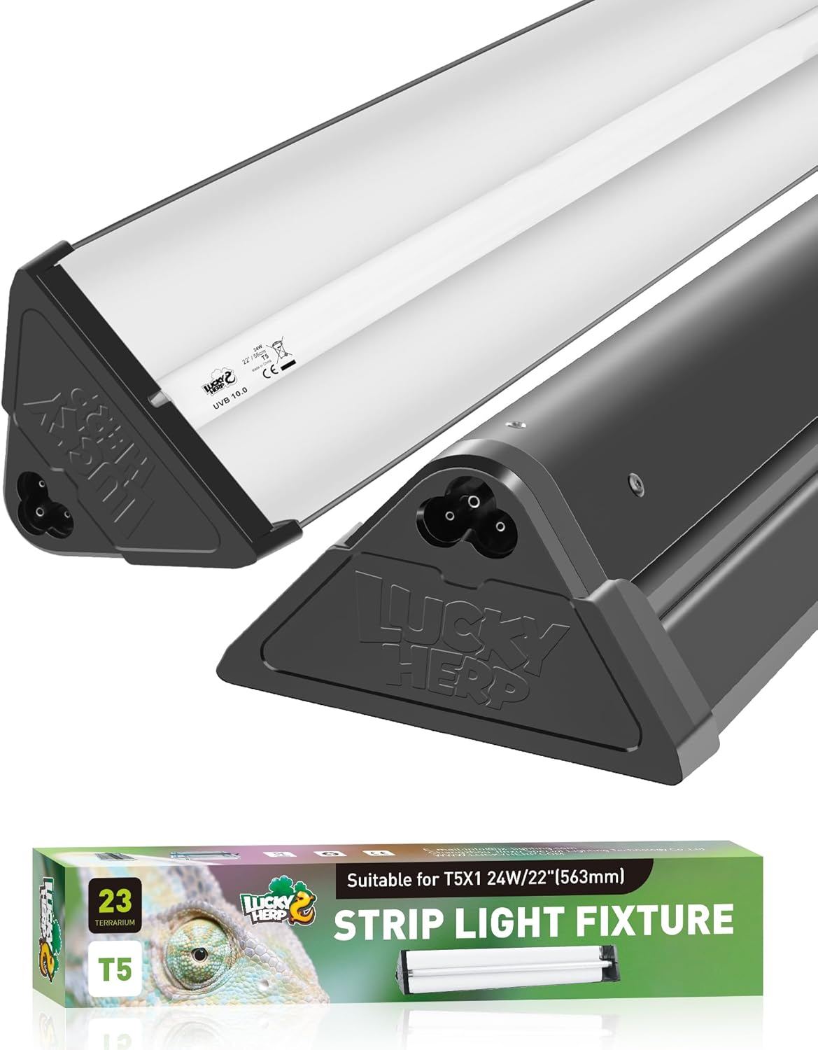 LUCKY HERP T5 Reptile Light Fixture Combo Kit for Healthy Pets