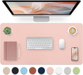 Bloss Pink Desk Mat - Waterproof Non-Slip Leather Pad, Large Mouse Pad