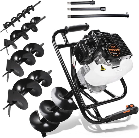 Powerful 52cc Gas Powered Earth Auger for Easy Digging Tasks