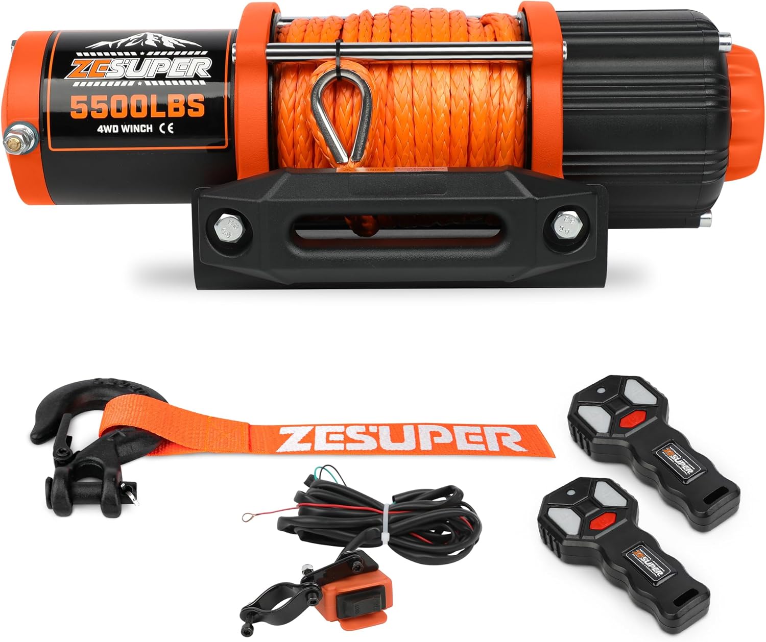 5500 lb Electric Winch for ATV UTV Boat Trailer by ZESUPER
