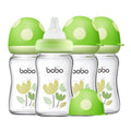 Natural Glass Baby Bottle 5.4oz Pack of 4 - Clear Green
