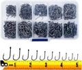 300PCS Small High-Carbon Steel Barbed Fishing Hooks with Holes - 10