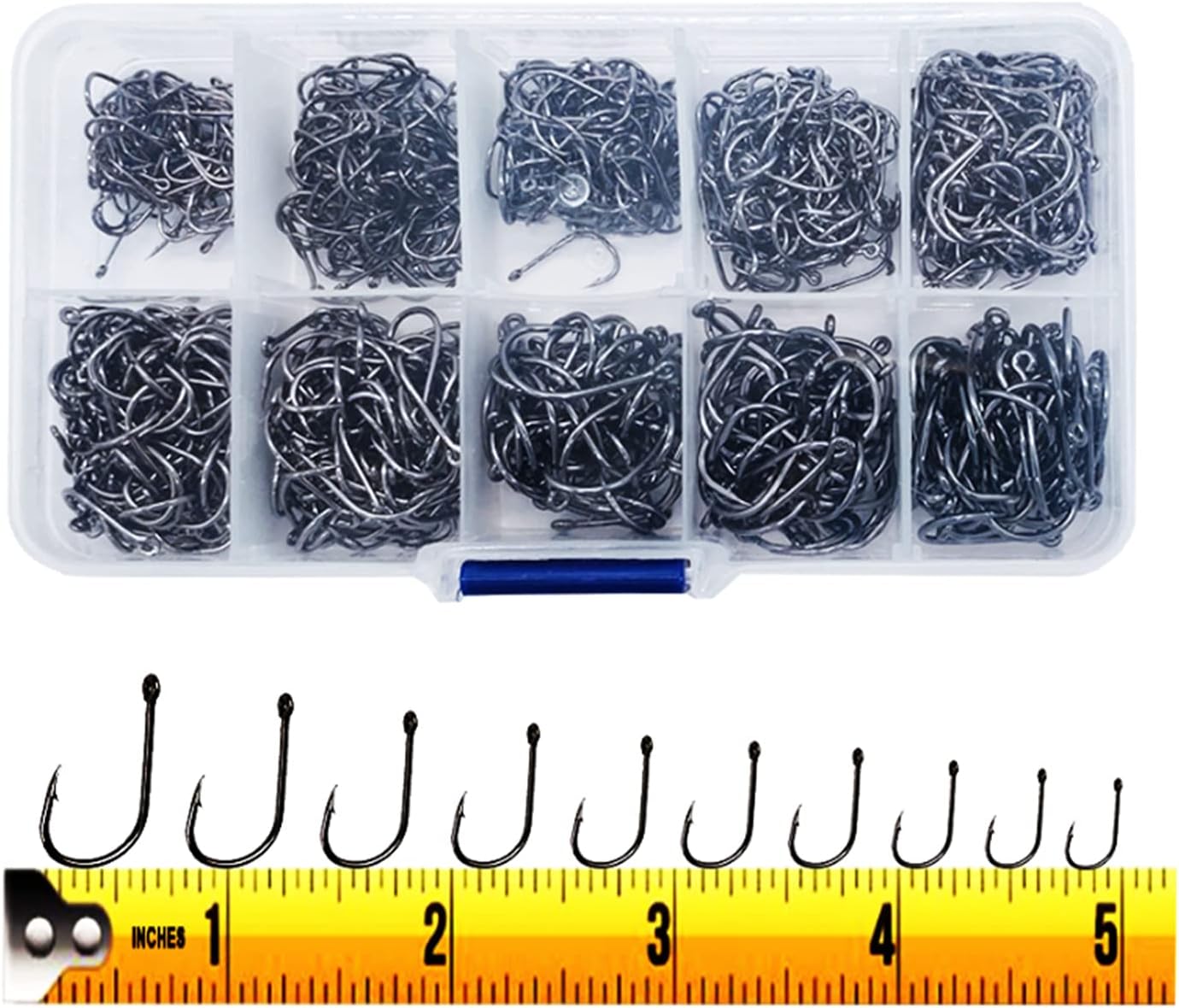 Powerful 300PCS Barbed Fishing Hooks Set by OstWony