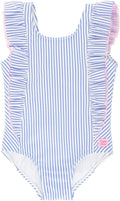 Ruffle Strap One Piece Swimsuit w/ UPF 50+ Sun Protection - Cute