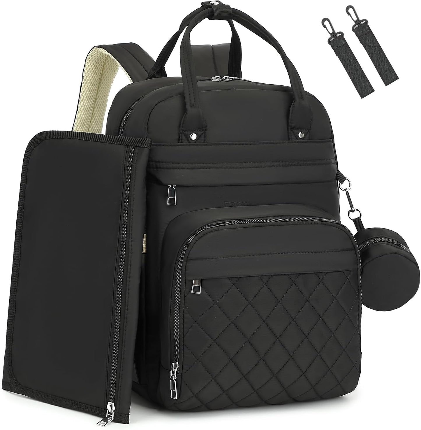 4-in-1 Waterproof Diaper Backpack - Stylish & Spacious!