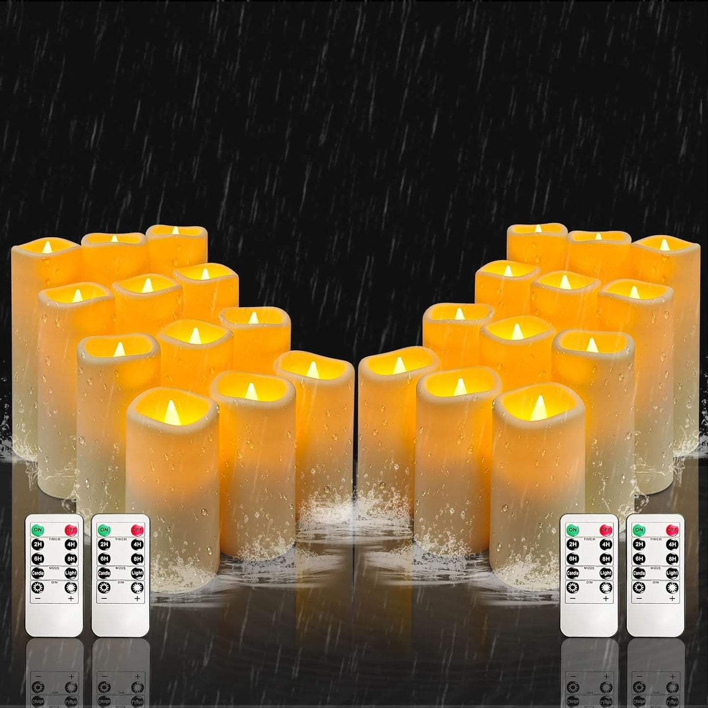 YIWER Waterproof Flameless Candles Set of 24 for Every Occasion