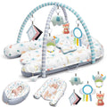 Baby Play Mat 7-in-1 Tummy Time Activity Gym Mat - Soft Washable