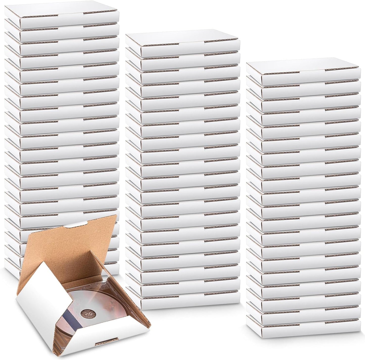 100 Pcs CD Mailer Box for Shipping and Storage Needs
