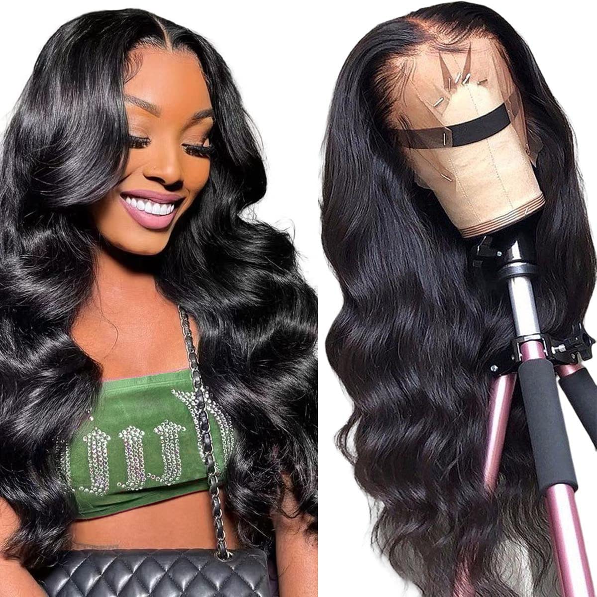 FASCARA Lace Front Wigs Human Hair Body Wave 20 Inch