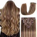 Clip in Hair Extensions Real Human Hair for Volume & Length