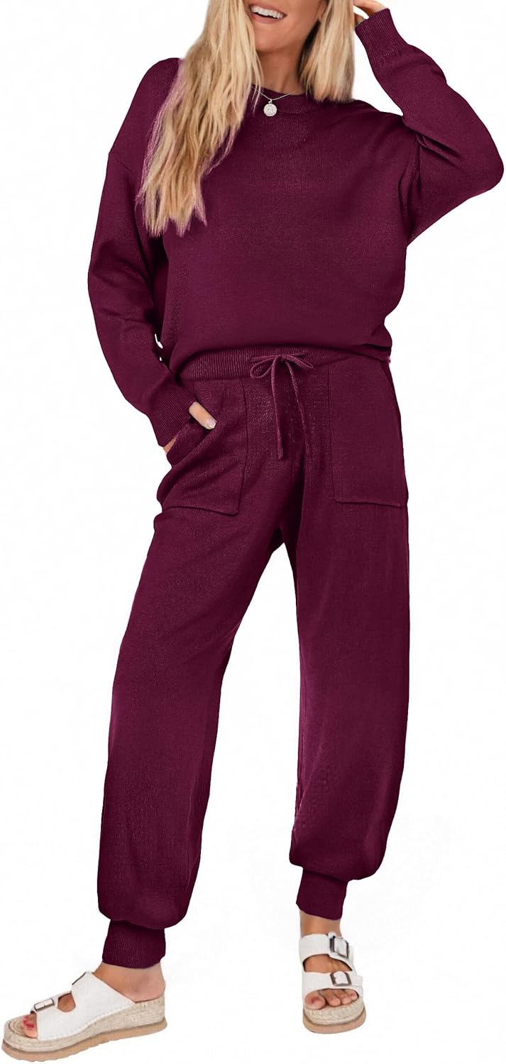 Ekouaer Women's 2 Piece Lounge Set for Cozy Comfort and Style