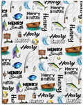 DIZZY Personalized Fly Fishing Blanket - Custom Baby & Kids Throw