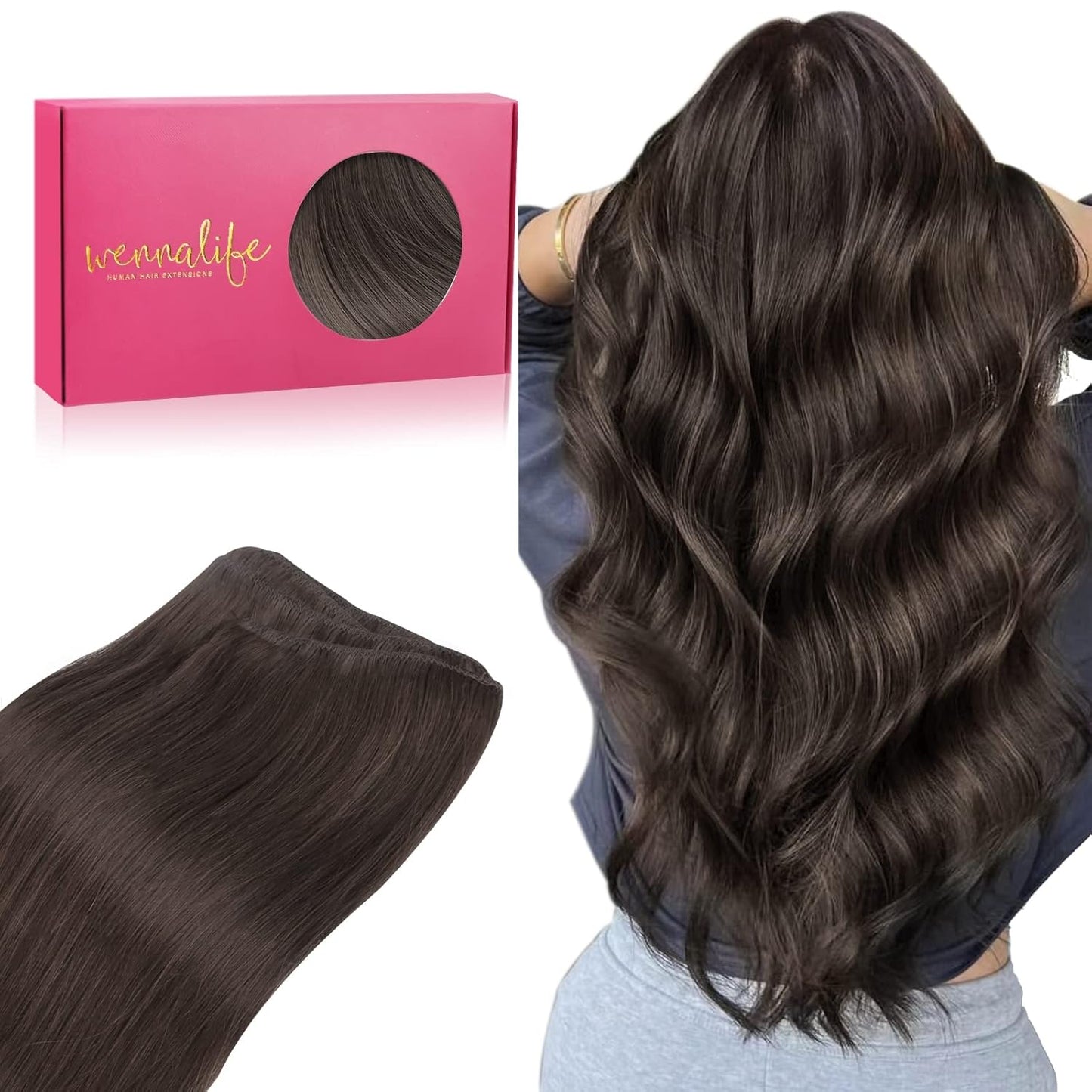 WENNALIFE Sew in Hair Extensions for Natural Look and Feel
