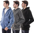 3 Pack Mens Fleece Hoodie Lightweight Athletic Workout Sweatshirt