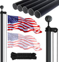 NELXINJO 20ft Sectional Flag Pole Kit - Durable Outdoor In-Ground Pole