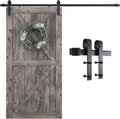SMARTSTANDARD 7ft Sliding Barn Door Hardware Kit - Smooth, Heavy Duty