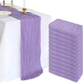 Lavender Purple Cheesecloth Table Runner 12 Pack 10 ft - Rustic Boho