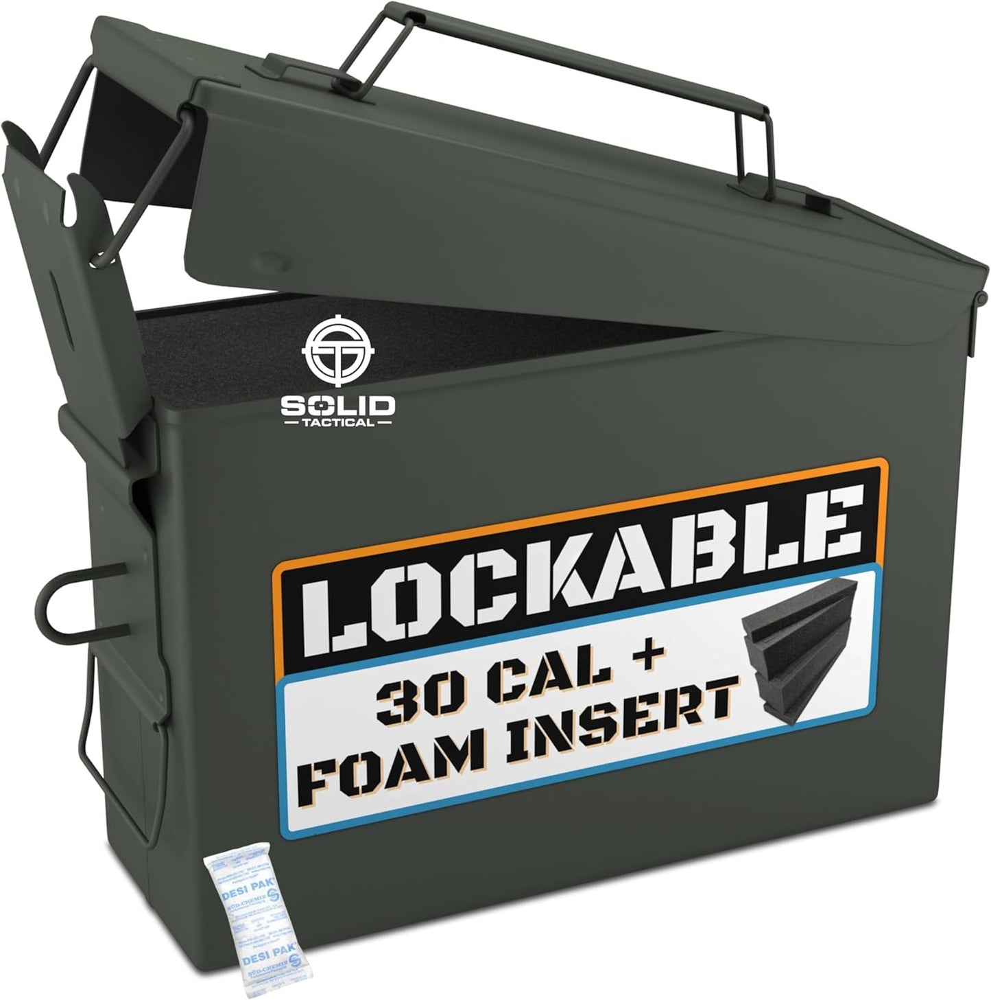 Lockable 30 Cal Metal Ammo Storage Box for Secure Storage