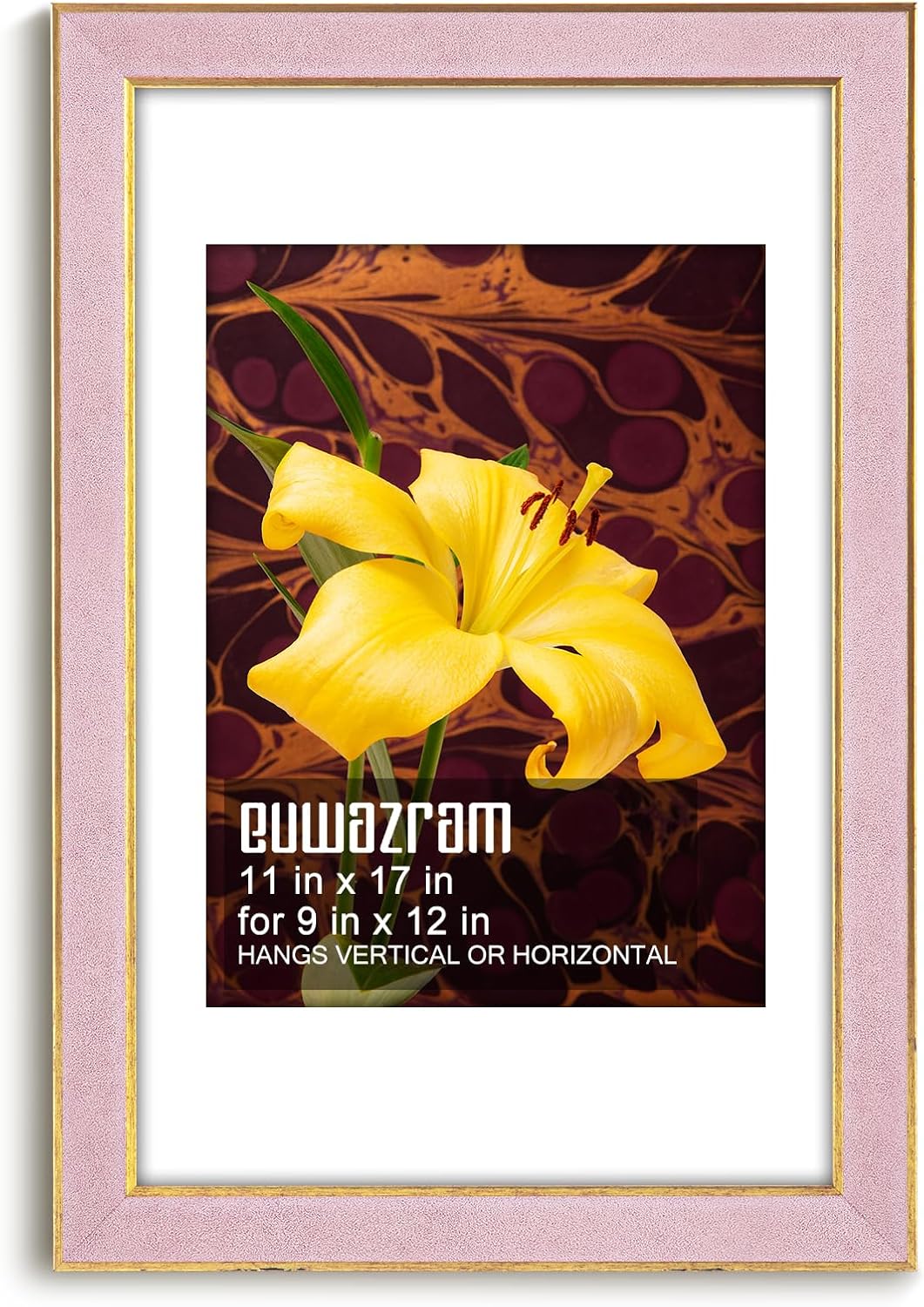 Romantic Pink Suede 11x17 Frame for Artwork and Photos