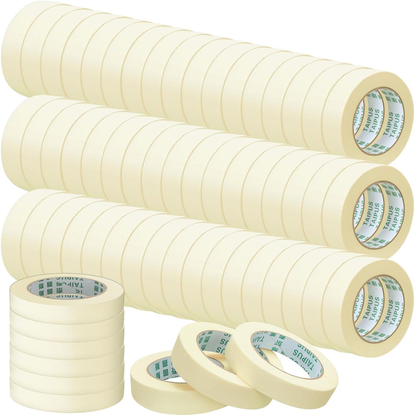 Masking Tape Bulk for Painting and Crafts - 60 Rolls 1 Inch
