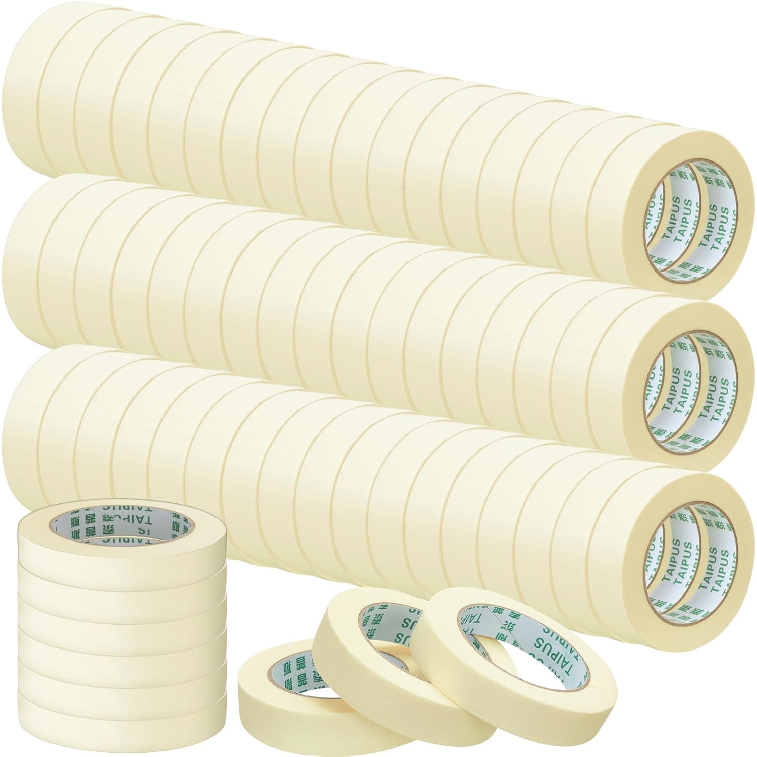 Masking Tape Bulk for Painting and Crafts - 60 Rolls 1 Inch