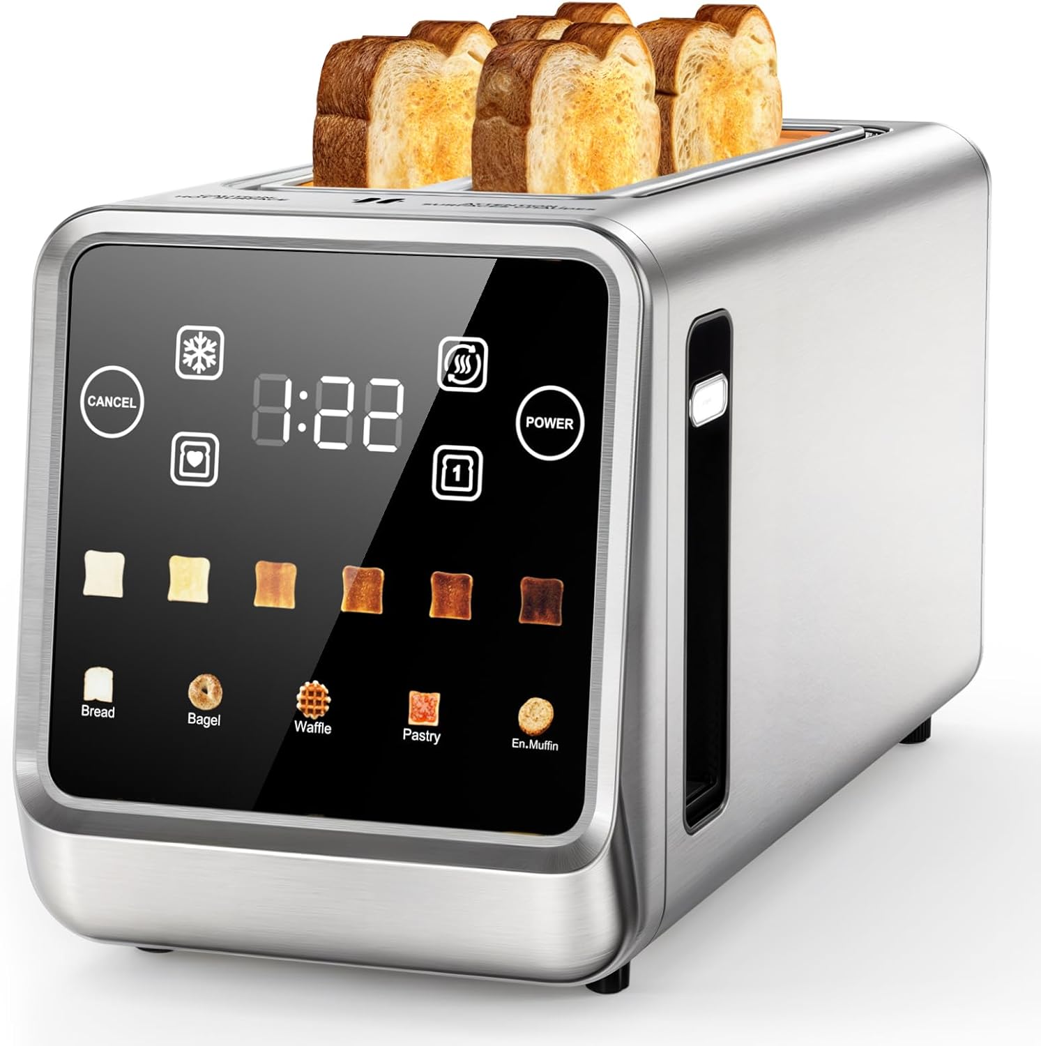 4-Slice Smart Toaster with Digital Touchscreen for Family