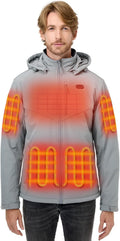 Men's Dual Control Heated Jacket with 5 Heat Zones - Pocket Heating