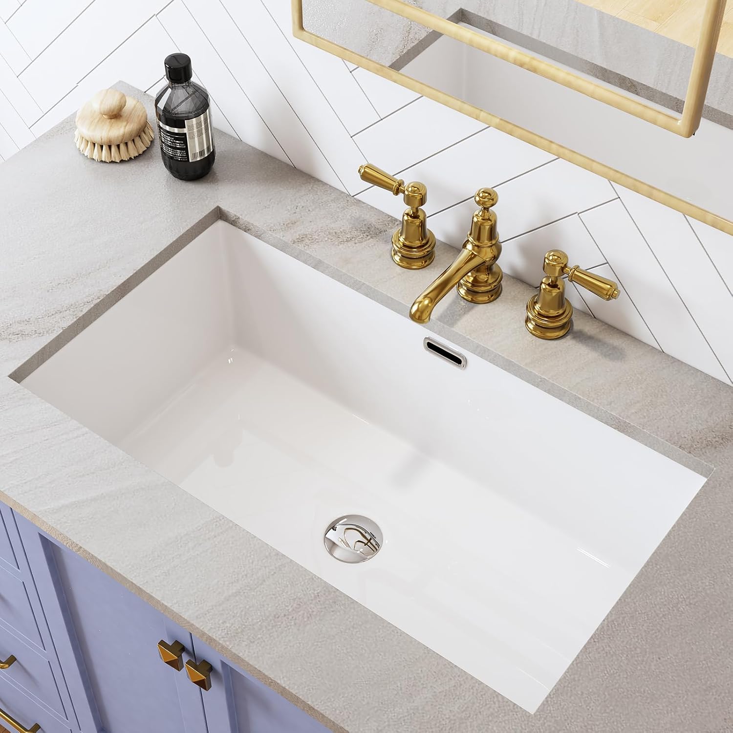 Luxurious Undermount Bathroom Sink with Deep Basin Design