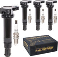 Ignition Coil Packs and Spark Plugs Set of 4 for 2006-2011 Kia/Hyundai
