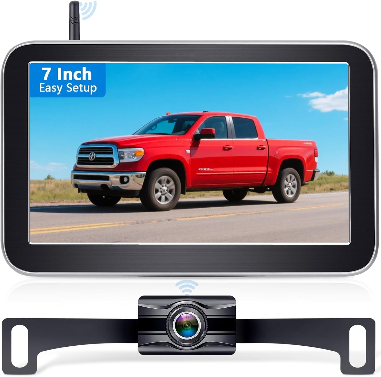 Wireless Backup Camera for Trucks - 7 Inch HD Monitor & More