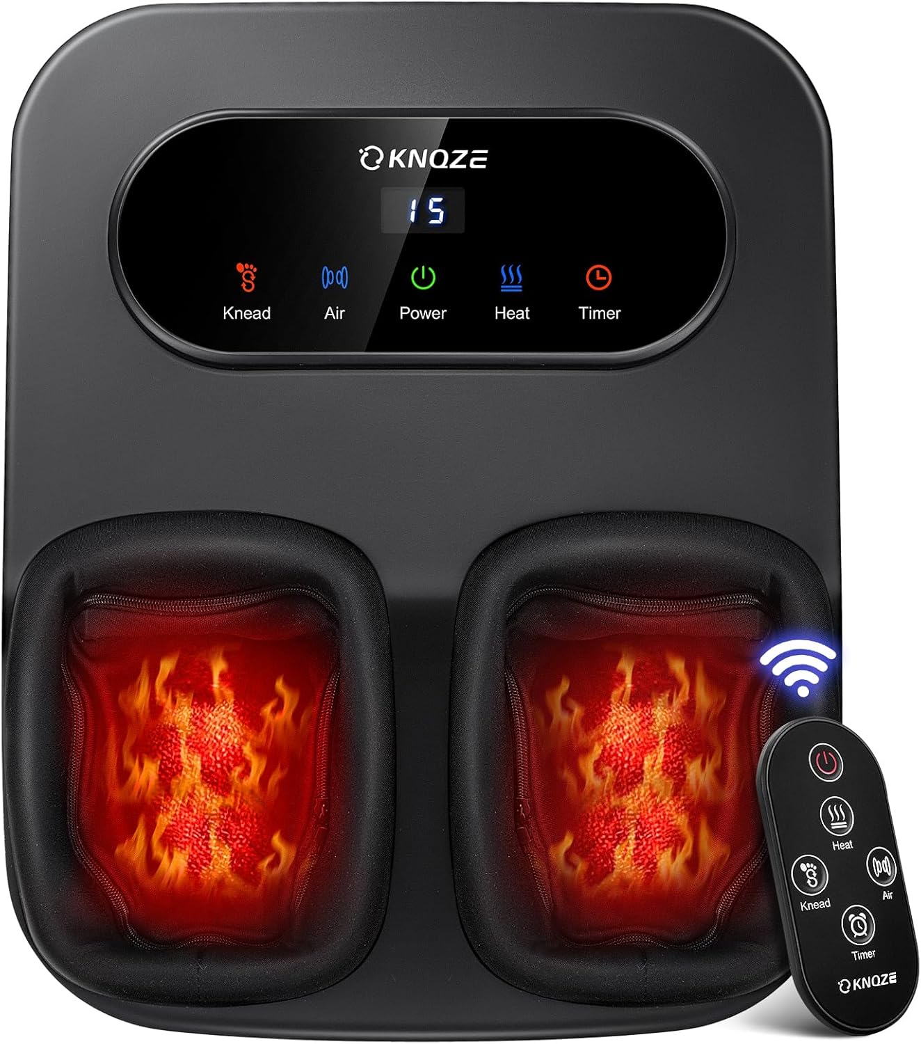 Shiatsu Foot Massager with Heat and Remote for Pain Relief