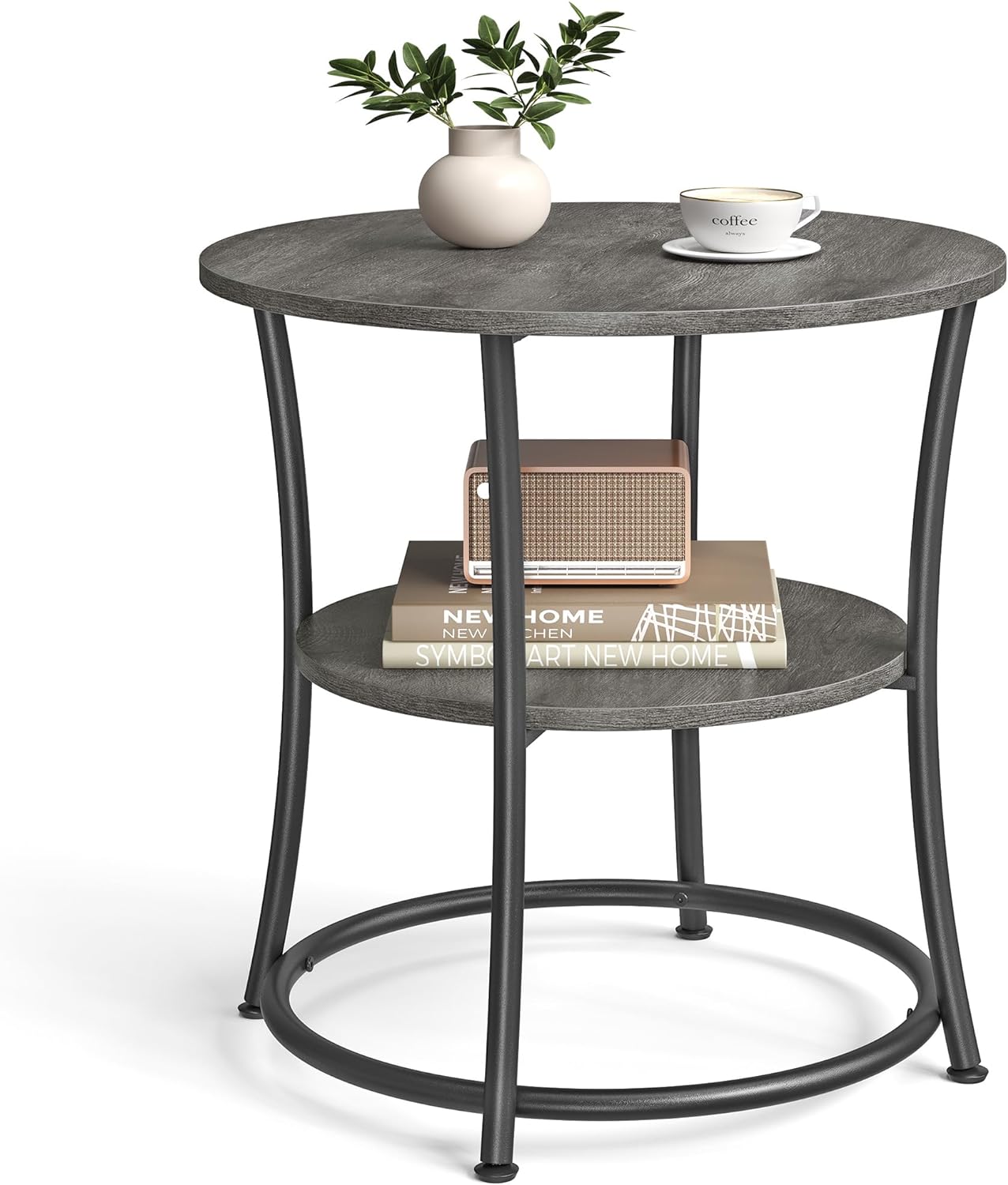 VASAGLE Side Table with 2-Tier Design for Small Spaces