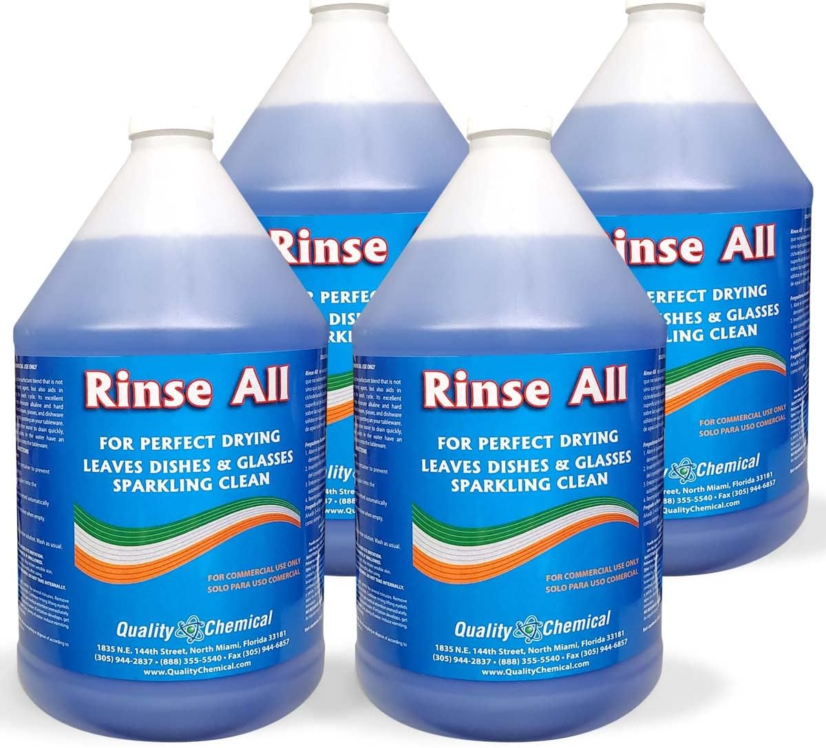 Quality Chemical Rinse Aid for Spotless Dishes - 128 oz Pack