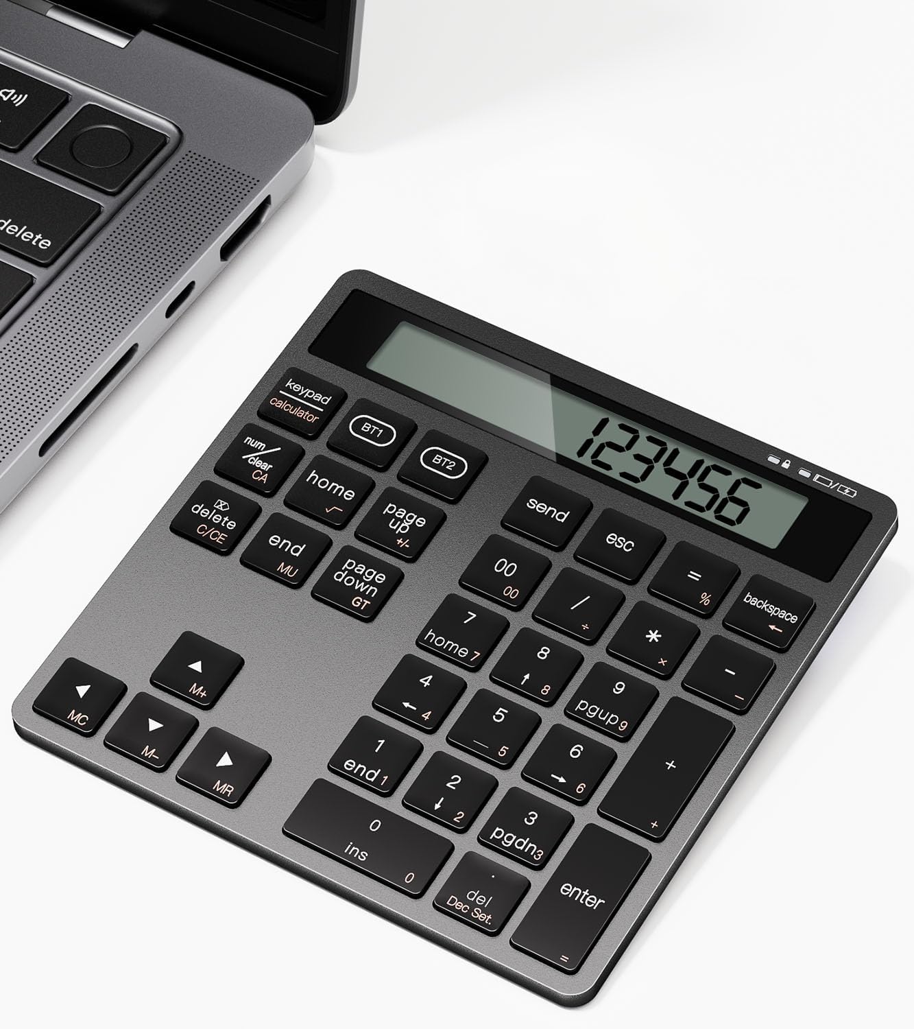 HoRiMe Wireless Number Pad - Rechargeable Bluetooth Numpad