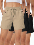 5 in Womens Athletic Running Shorts 3 Pack - Lightweight Quick Dry