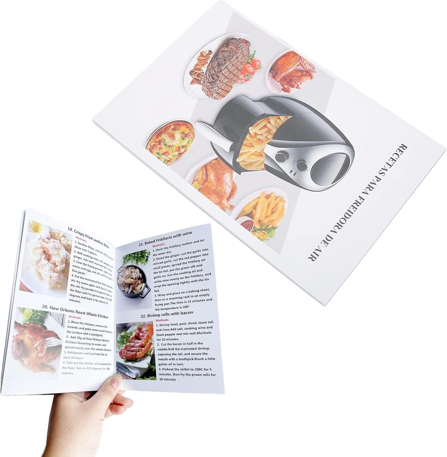 32 Recipe Air Fryer Cookbook & Cheat Sheet Magnet Set