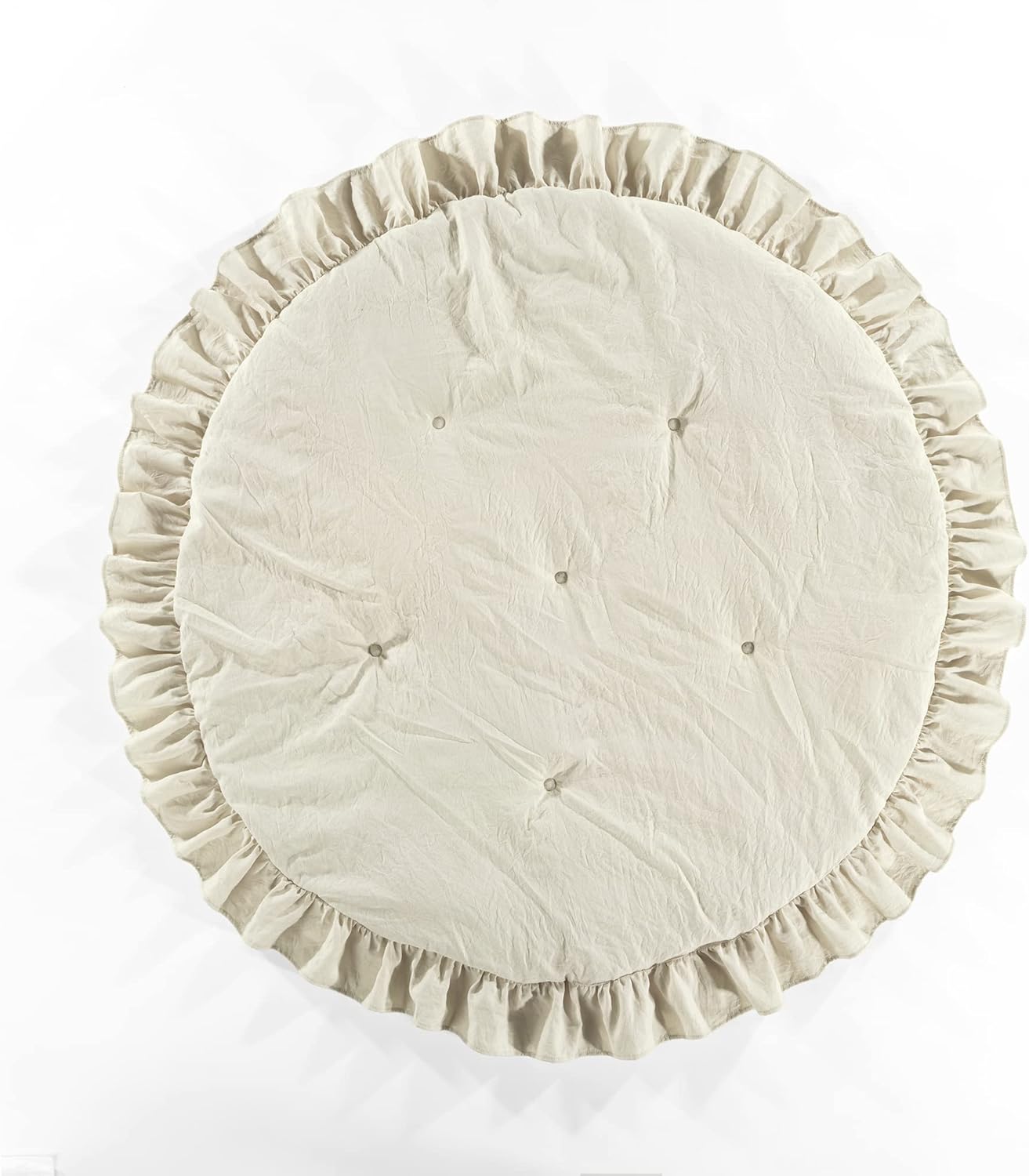 Lush Decor Baby Round Ruffle Play Mat for Safe Playtime