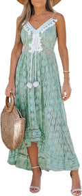 Mint Green Lace Maxi Dress - Flowy Summer Beach CUPSHE