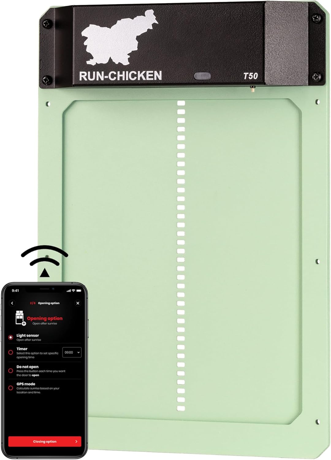 RUN-CHICKEN Automatic Chicken Coop Door - Mint Edition T50