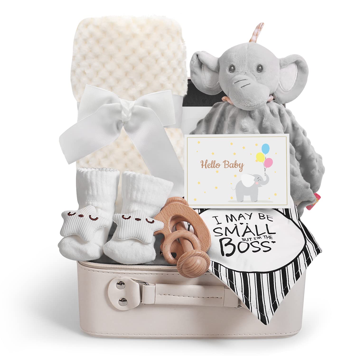 Baby Shower Gifts Set for Newborn Essentials with Blanket & Rattle
