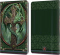 Kindle Paperwhite Leather Wallet Case - Anne Stokes Woodland Guardian