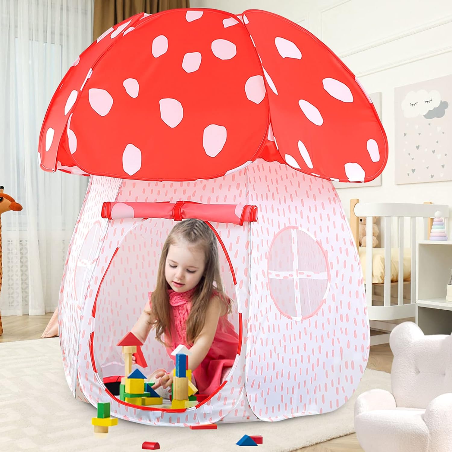 Imaginative Mushroom Pop-Up Tent for Kids