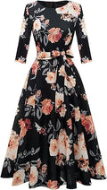 DRESSTELLS Cocktail Dress for Women, Vintage Modest Wedding Guest