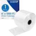 Spartan Industrial 6 in Wide Clear LDPE Poly Tubing Mini Roll - Custom