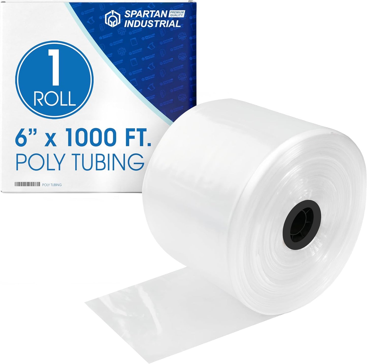 Spartan Industrial 6in Wide Clear LDPE Flat Poly Tubing Roll
