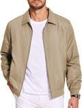 Men's Lightweight Bomber Windbreaker Jacket - Casual Zip Up Coat