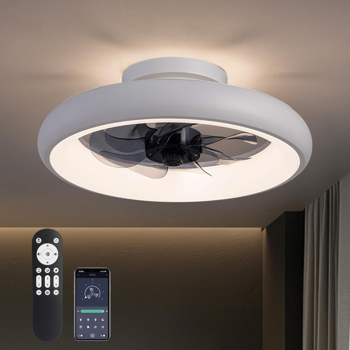 Ceiling Fans with Lights and Remote for Modern Home Decor