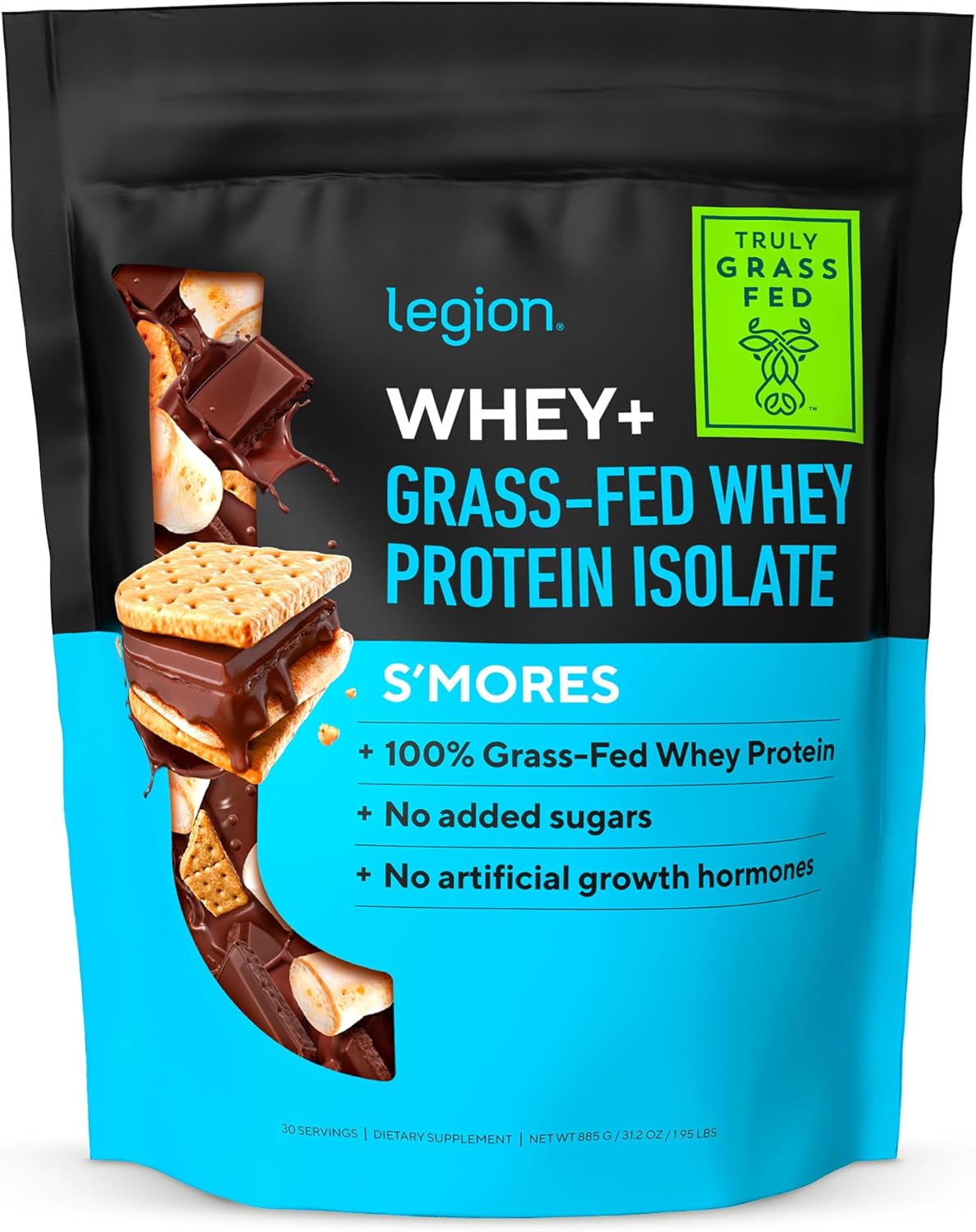 LEGION Whey+ Protein Powder - Grass Fed, Low Carb, Natural Flavor