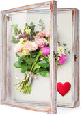 Flowers Shadow Box Display Case 13 x 16 - Vintage Memory Frame