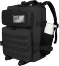 25L Small Black Military Tactical Backpack for Men - Compact EDC
